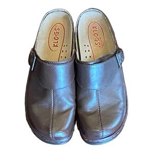 😍 KLOGS Austin - Brown Smooth Clogs 9.5W‎